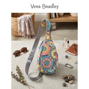 Vera Bradley Essential Sling Backpack – Sunny Medallion – Excellent Condition